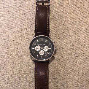 Michael Kors Leather Chronograph Watch